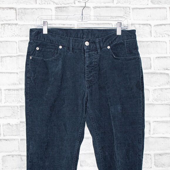 ZADIG & VOLTAIRE Men's Slim Corduroy Jean Pants Navy Blue Size 32 - Picture 4 of 9